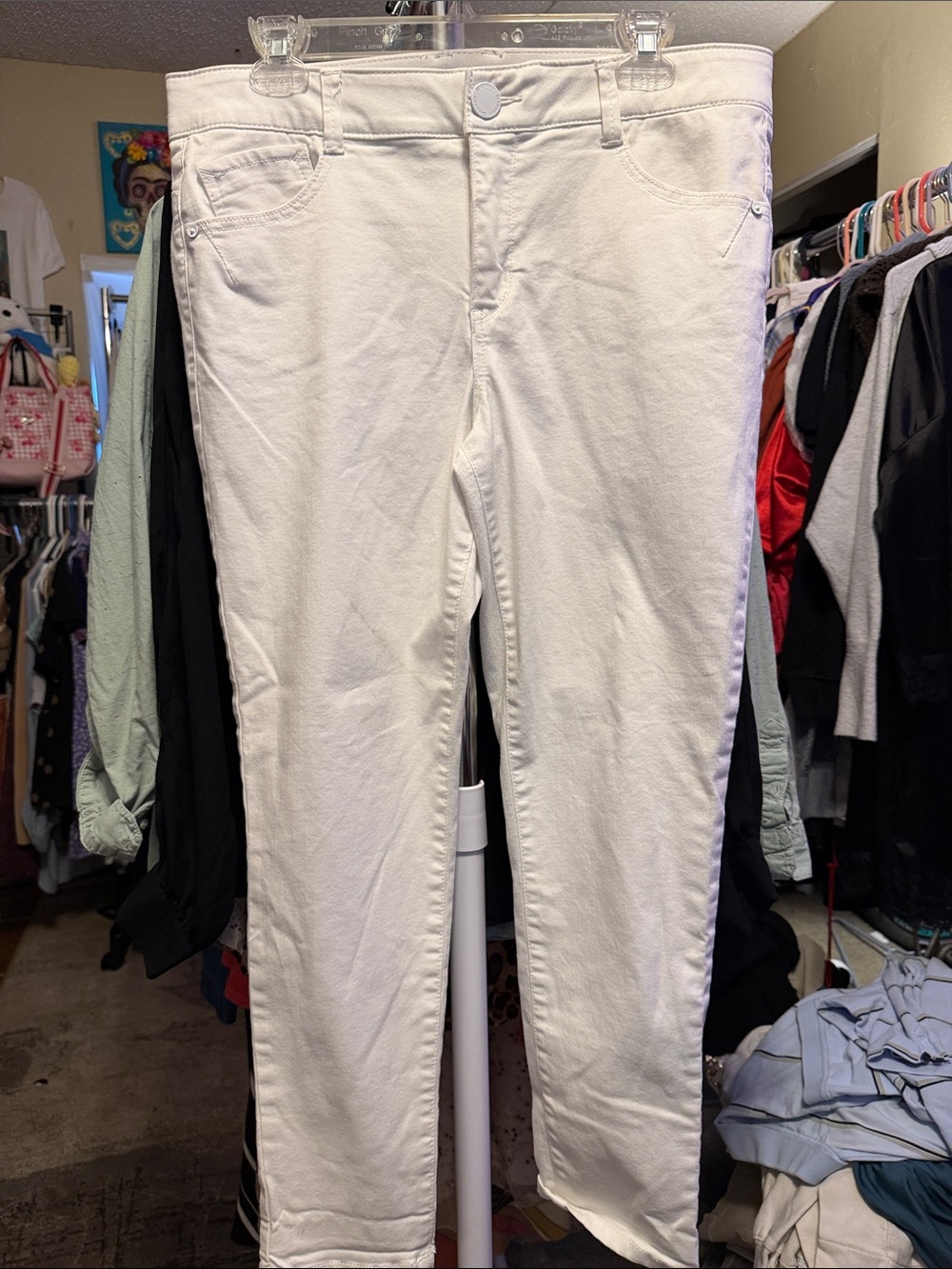 Democracy “Ab Technology”White Skinny Stretch Jeans